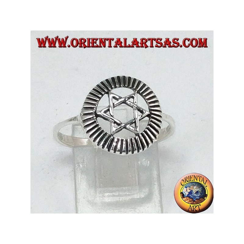 Stella Di Natale A 6 Punte.Anello In Argento Con Stella Di Davide Stella A 6 Punte Oriental Art Sas Bari