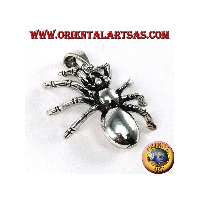 Argent pendentif, Spider Tarantula (grand)