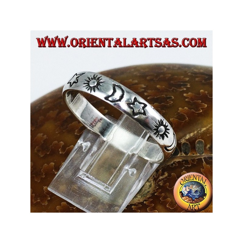 Anello Luna E Stella Argento 925 - Foto 6