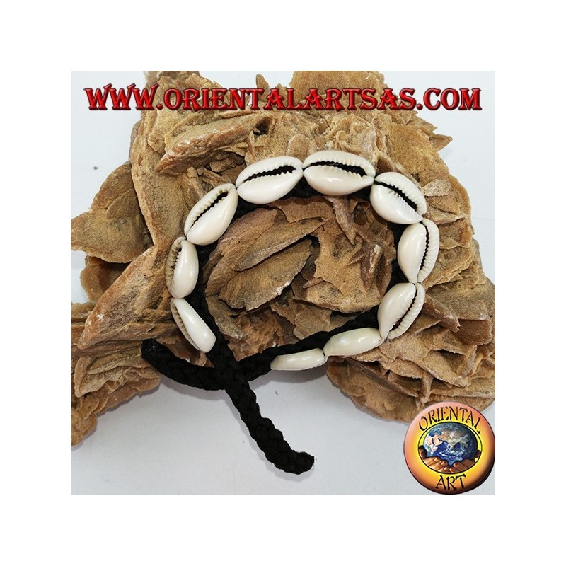 Bracciale conchiglie ciprea cauri in fila