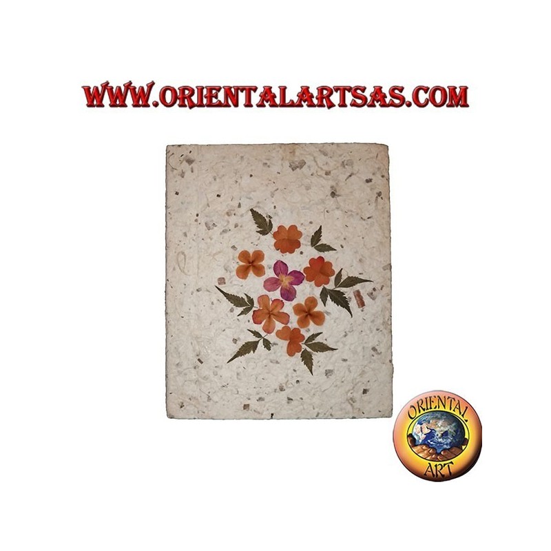 Taccuino quaderno in carta di riso con decorazione di petali di fiori 1, 21 cm