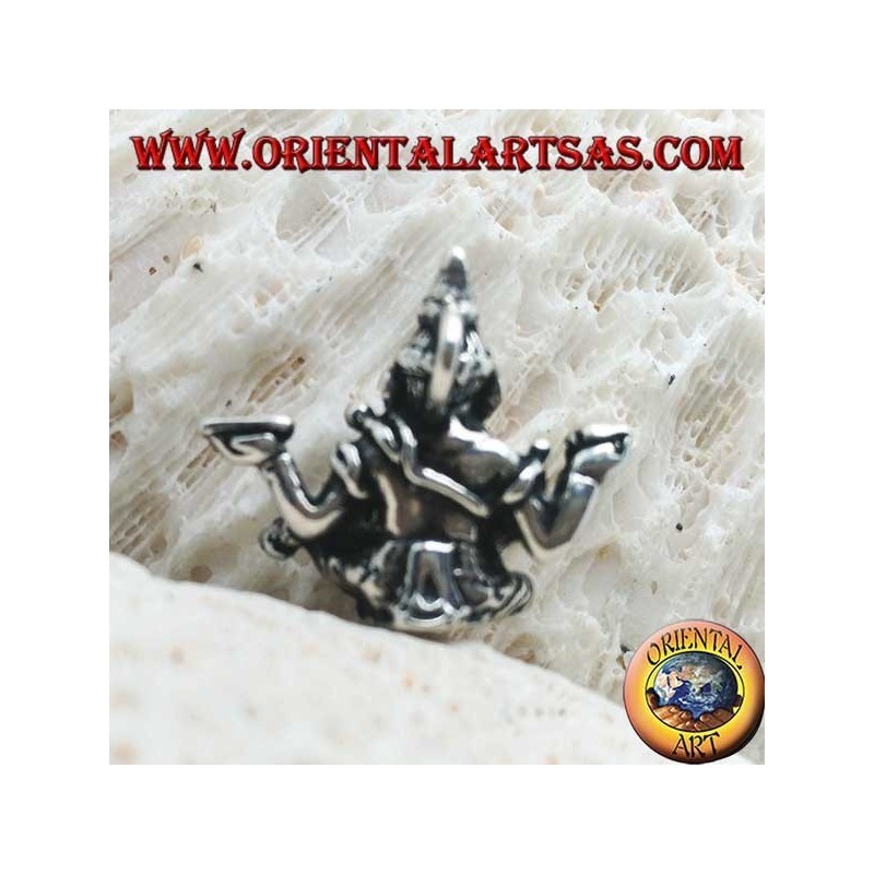Collana in Argento 925 con Ganesh Seduto per Donna
