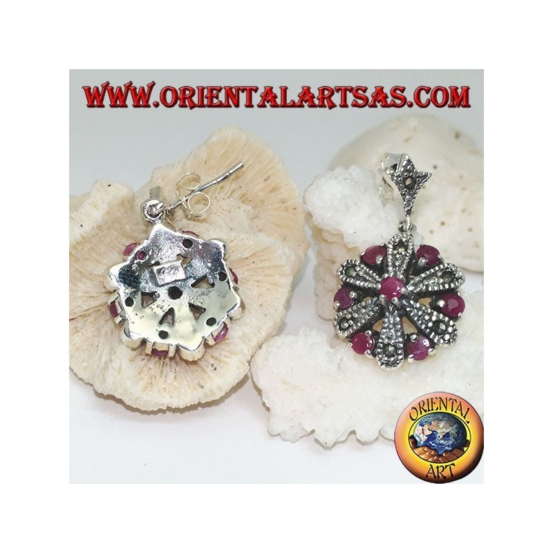 Boucles d'oreilles marguerite en argent sterling / Plaqué or / Clips - France