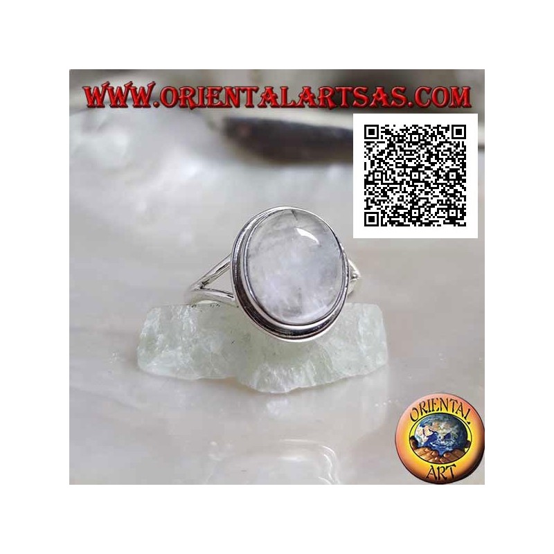 Anello In Argento Sterling Fatto A Mano Con Pietra Di Luna: Pietra - Foto 2