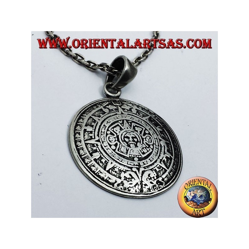 Sterling Silver SUN STONE (calendrier aztèque)